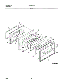 11 - Door parts for Frigidaire Range FGF368CXASA from AppliancePartsPros.com