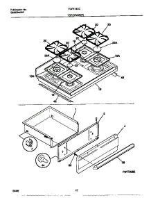 05 - Top / Drawer parts for Frigidaire Range FGF374CCBC from AppliancePartsPros.com