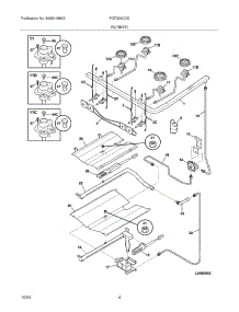 05 - Burner parts for Frigidaire Range FGF366CCD from AppliancePartsPros.com