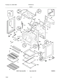 07 - Body parts for Frigidaire Range FGF366CCD from AppliancePartsPros.com