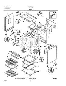 07 - Body parts for Frigidaire Range FGF366CSB from AppliancePartsPros.com