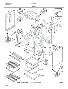 07 - Body parts for Frigidaire Range FGF366CSC from AppliancePartsPros.com