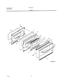 11 - Door parts for Frigidaire Range FGF375CHSB from AppliancePartsPros.com