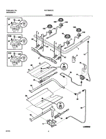 05 - Burner parts for Frigidaire Range FGF366BCC from AppliancePartsPros.com