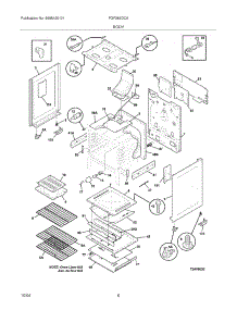 07 - Body parts for Frigidaire Range FGF366DCA from AppliancePartsPros.com
