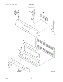 03 - Backguard parts for Frigidaire Range FGF366DCE from AppliancePartsPros.com
