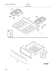 09 - Top / Drawer parts for Frigidaire Range FGF366CSF from AppliancePartsPros.com