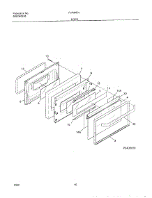 11 - Door parts for Frigidaire Range FGF368CJTA from AppliancePartsPros.com