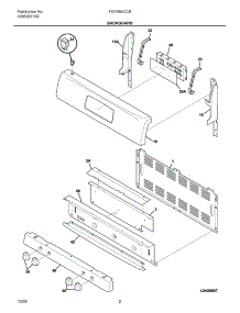 03 - Backguard parts for Frigidaire Range FGF366CCB from AppliancePartsPros.com