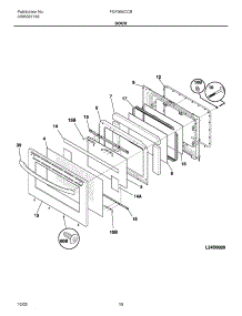 11 - Door parts for Frigidaire Range FGF366CCB from AppliancePartsPros.com