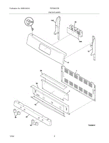 03 - Backguard parts for Frigidaire Range FGF366DCB from AppliancePartsPros.com