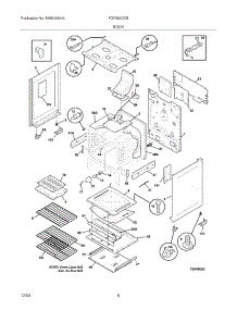 07 - Body parts for Frigidaire Range FGF366DCB from AppliancePartsPros.com