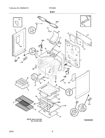 07 - Body parts for Frigidaire Range FGF368GQH from AppliancePartsPros.com