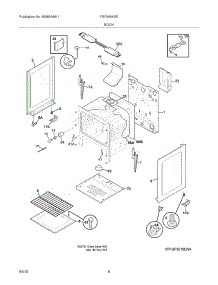 07 - Body parts for Frigidaire Range FGF348KSE from AppliancePartsPros.com