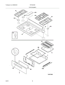 09 - Top / Drawer parts for Frigidaire Range FGF348KSE from AppliancePartsPros.com