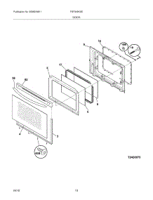 11 - Door parts for Frigidaire Range FGF348KSE from AppliancePartsPros.com
