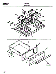 05 - Top / Drawer parts for Frigidaire Range FGF352SBDA from AppliancePartsPros.com