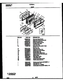 06 - Door Parts parts for Frigidaire Range FGF353CATA from AppliancePartsPros.com