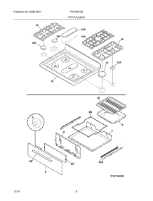 09 - Top / Drawer parts for Frigidaire Range FGF348KSG from AppliancePartsPros.com
