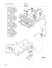 05 - Burner parts for Frigidaire Range FGF345GSC from AppliancePartsPros.com
