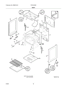07 - Body parts for Frigidaire Range FGF345GSC from AppliancePartsPros.com