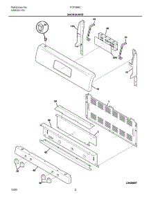 03 - Backguard parts for Frigidaire Range FGF366CQC from AppliancePartsPros.com