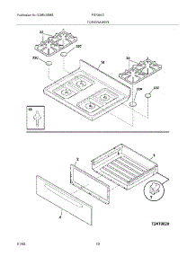 09 - Top / Drawer parts for Frigidaire Range FGF366DBB from AppliancePartsPros.com