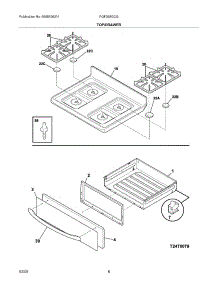 09 - Top / Drawer parts for Frigidaire Range FGF368GCG from AppliancePartsPros.com