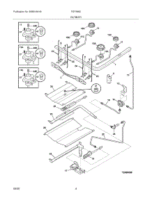 05 - Burner parts for Frigidaire Range FGF366ESA from AppliancePartsPros.com