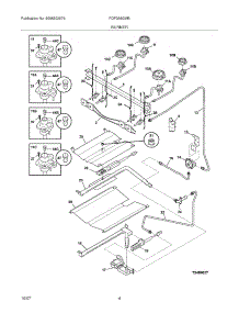 05 - Burner parts for Frigidaire Range FGF368GMB from AppliancePartsPros.com