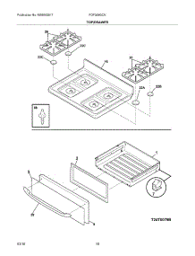 09 - Top / Drawer parts for Frigidaire Range FGF368GCN from AppliancePartsPros.com