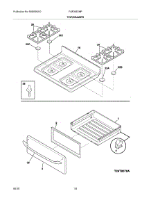 09 - Top / Drawer parts for Frigidaire Range FGF368GMP from AppliancePartsPros.com
