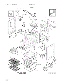 07 - Body parts for Frigidaire Range FGGF3031KQF from AppliancePartsPros.com