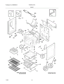 07 - Body parts for Frigidaire Range FGGF3041KFJ from AppliancePartsPros.com