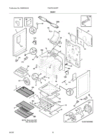 07 - Body parts for Frigidaire Range FGGF3042KFF from AppliancePartsPros.com
