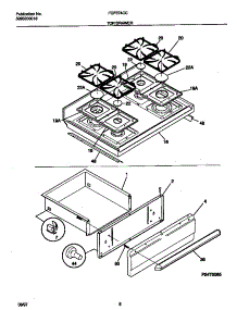 05 - Top / Drawer parts for Frigidaire Range FGF374CCBG from AppliancePartsPros.com
