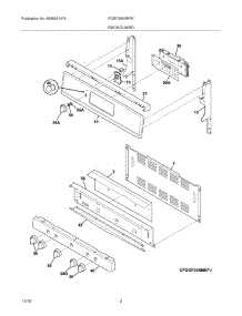 03 - Backguard parts for Frigidaire Range FGGF305MKFK from AppliancePartsPros.com
