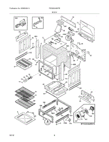 07 - Body parts for Frigidaire Range FGGS3045KFB from AppliancePartsPros.com