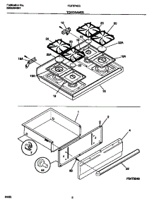 05 - Top / Drawer parts for Frigidaire Range FGF374CCTA from AppliancePartsPros.com