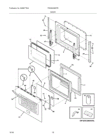 11 - Door parts for Frigidaire Range FGGS3065KFE from AppliancePartsPros.com