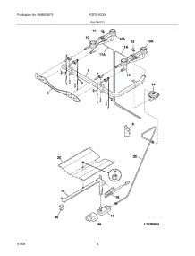 05 - Burner parts for Frigidaire Range FGF316DQX from AppliancePartsPros.com