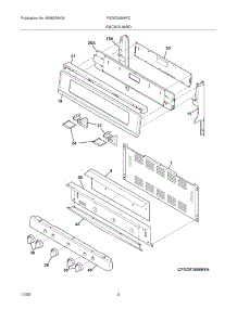 03 - Backguard parts for Frigidaire Range FGGF3056KFC from AppliancePartsPros.com