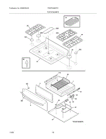 09 - Top / Drawer parts for Frigidaire Range FGGF3056KFC from AppliancePartsPros.com