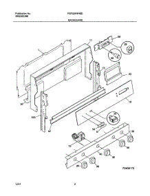 03 - Backguard parts for Frigidaire Range FGF324WHSD from AppliancePartsPros.com