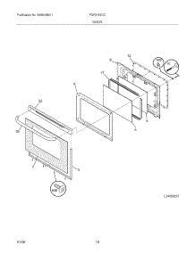 11 - Door parts for Frigidaire Range FGF318ECC from AppliancePartsPros.com
