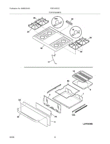 09 - Top / Drawer parts for Frigidaire Range FGF318GCC from AppliancePartsPros.com