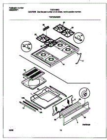 06 - Top / Drawer parts for Frigidaire Range FGF316WGSF from AppliancePartsPros.com