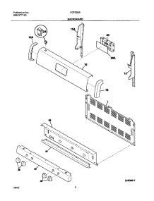 03 - Backguard parts for Frigidaire Range FGF326AWB from AppliancePartsPros.com