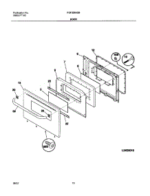 11 - Door parts for Frigidaire Range FGF326AUB from AppliancePartsPros.com
