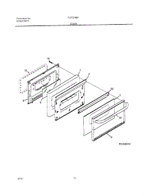 11 - Door parts for Frigidaire Range FGF324BHDB from AppliancePartsPros.com